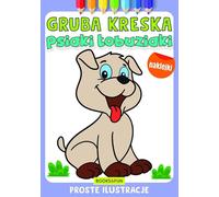 BooksAndFun Livre de coloriage ligne épaisse chienne łobuziaki. Livres et divertissement