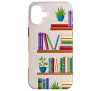 Bookshelf Book Lover Librarian Reading Decor Coque pour iPhone 16 Plus