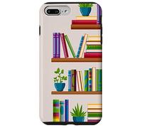Bookshelf Book Lover Librarian Reading Decor Coque pour iPhone 7 Plus/8 Plus