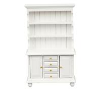 Bookshelf de Dollhouse 1:12 Échelle Classique en Bois Miniature bibliothèque 4x6x1 Tiny Doll Furniture for DIY 1/12 Scale Dollhouse Decoration Accessories, White Mini for Mini Books