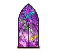 Bookshelf Decor Fantasy, Medieval Dragon Fake Window Display, Tabletop Ornament with Gothic Style, Home Bedroom Party Form, Library Classroom Functional Gear, Supplies for Study Room Desktop