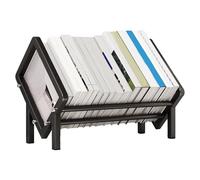 Bookshelf Desktop Bookshelf, Carbon Steel Tabletop Bookshelf, 15,75 x 10,24 x 11,02 pouces Multifonction Mini Book Shelf, Durable Metal Frame + Compact Organizer, Storage Bookcase for Living Room