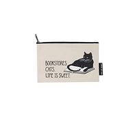 Bookstore Cats Pochette zippée pour lecteurs - Accessoire pour les amateurs de livres pour transporter des fournitures de lecture et plus encore