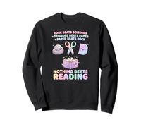Booktrovert Nothing Beat Reading Rock Paper Ciseaux Femme Sweatshirt