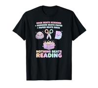Booktrovert Nothing Beat Reading Rock Paper Ciseaux Femme T-Shirt