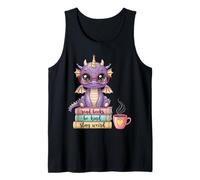 Bookworm Cute Baby Dragon Read Books Be Kind Stay Weird Débardeur