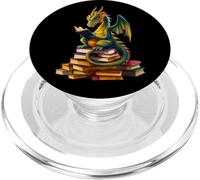 Bookworm Dragons Reading Book Gifts Book Lover Kids Womens PopSockets PopGrip pour MagSafe