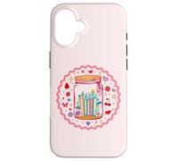 Bookworm Jar Books Floral Kawaii, Amateur de Livres de Lecture Coque pour iPhone 16