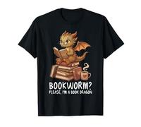 Bookworm Please I'm A Book Dragon Lover Reading Book Nerd T-Shirt