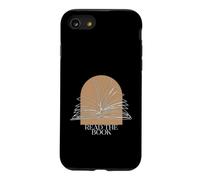 Bookworm Read The Book Boho Arch Line Art Illustration Coque pour iPhone SE (2020) / 7/8