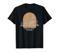 Bookworm Read The Book Boho Arch Line Art Illustration T-Shirt