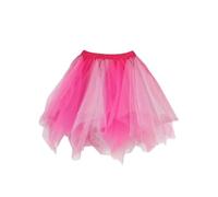 Boolavard Adulte Femmes 80's Tutu Jupe Couches Tulle Jupon Halloween Tutu (FR/ES, Alpha/Lettres, S, M, Taille Normale, Taille Normale, Rose Rouge Rose)