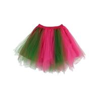 Boolavard Adulte Femmes 80's Tutu Jupe Couches Tulle Jupon Halloween Tutu (FR/ES, Alpha/Lettres, XXL, 3TG, Taille Normale, Taille Normale, Vert Rose)