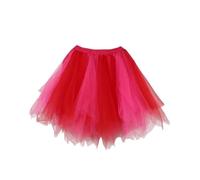 Boolavard Adulte Femmes 80's Tutu Jupe Couches Tulle Jupon Halloween Tutu (FR/ES, Alpha/Lettres, XXL, 3TG, Taille Normale, Taille Normale, Rouge Rose)