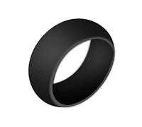 Boolavard Bague de mariage en silicone pour homme et femme Bande de caoutchouc silicone abordable, paquet de 7, paquet de 5 et singles - blanc, gris, argent, bleu (Noir, 7-17.30mm)