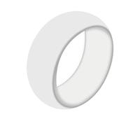 Boolavard Bague de mariage en silicone pour homme et femme Bande de caoutchouc silicone abordable, paquet de 7, paquet de 5 et singles - blanc, gris, argent, bleu (Blanc, 8-18.20mm)