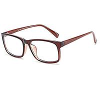 Boolavard Blue Light Bloquant Lunettes Carré Nerd Lunettes Cadre Anti Blue Ray Lunettes De Jeu D'ordinateur (Marron)