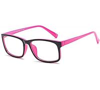 Boolavard Blue Light Bloquant Lunettes Carré Nerd Lunettes Cadre Anti Blue Ray Lunettes De Jeu D'ordinateur (Rose)