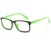 Boolavard Blue Light Bloquant Lunettes Carré Nerd Lunettes Cadre Anti Blue Ray Lunettes De Jeu D'ordinateur (Vert)