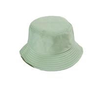 Boolavard Chapeau de Soleil de Plage Seau de Voyage d'été Pliable 100% Coton Unisexe (L-XL, Vert)