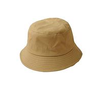 Boolavard Chapeau de Soleil de Plage Seau de Voyage d'été Pliable 100% Coton Unisexe (S-M, Kaki)