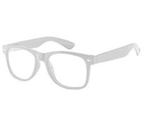 Boolavard Enfants Nerd Lunettes lentille Claire G ausses Lunettes pour Filles garçons Lunettes âge 4-12 (Blanc)