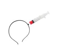 Boolavard Halloween Cheveux Cerceau Horreur sang fausse hache scies Couteau Gothique Bandeau Accessoire Décor (Seringue)