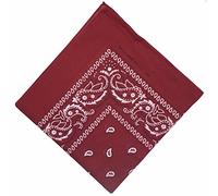 Boolavard® Lot de 1, 6 ou 12 Bandanas 100% coton, motif Paisley, couleur au choix - - One Size