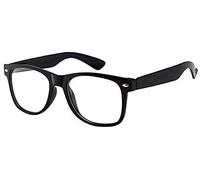 Boolavard Lunettes pour Enfants Nerd Clear Lens Geek Fake pour Costume Enfants (3-10 Ans) Noir