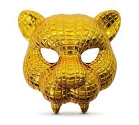 Boolavard Masque de Cosplay pour Jeu de Rôle, Masques Premium Noir Mat & Or pour Halloween, Carnaval & Soirée Déguisée, Sangle Confortable, Style Boss, Servant, Poupée 123 ou VIP Or, Taille Adulte