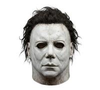 Boolavard Masque de Michael Myers - Masque d'horreur effrayant pour cosplay Halloween avec cheveux - Masque intégral en latex (style tueur de film d'horreur/slasher) pour adultes et adolescents
