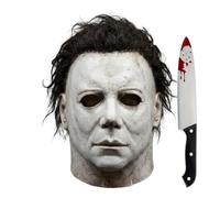 Boolavard Michael Myers Masques Halloween Horreur Cosplay Costume Accessoires en Latex (Masque + Couteau)