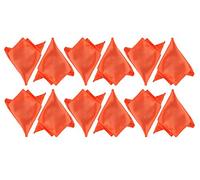 Boolavard Satin 1 pcs, 6 pcs ou 12 pcs Pack Solide Plaine De Mariage Mens Poche Carré Bureau Costume Mouchoir Hanky (12 x Orange)