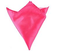 Boolavard Satin 1 pcs, 6 pcs ou 12 pcs Pack Solide Plaine De Mariage Mens Poche Carré Bureau Costume Mouchoir Hanky (Rose Foncé)