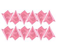 Boolavard Satin 1 pcs, 6 pcs ou 12 pcs Pack Solide Plaine De Mariage Mens Poche Carré Bureau Costume Mouchoir Hanky (12 x Bébé Rose)