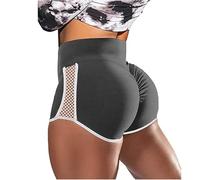 Boolavard Short d'entraînement pour Femme Scrunch Booty Gym Pantalon de Yoga Taille Moyenne/Haute Butt Lifting Sports Leggings (as4, Alpha, XX_l, Regular, Regular, Gris)