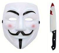 Boolavard V for Vendetta Masque facial couteau de cuisine Halloween Horreur Chef Party Set