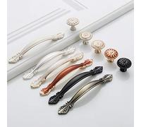 BOOLSFMAM Poignées de Placard Barres Style Européen Poignée de Meuble Finition Cuisine Armoire Porte Poignées Placard Tiroir Chambre Meubles Tirer, Avec des Vis