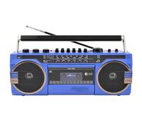 Boom Box Lecteur de cassettes Bluetooth rétro Haut-parleur radio AM/FM Lecture de carte USB/TF Réglage du volume Idéal pour les réunions de famille et les voyages