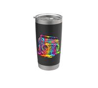 Boom Box Peinture graffiti multicolore des années 80 Gobelet isotherme en acier inoxydable double paroi