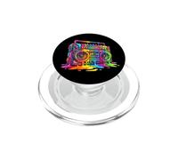 Boom Box Peinture Graffiti Multicolore des années 80 PopSockets PopGrip pour MagSafe