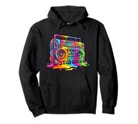 Boom Box Peinture Graffiti Multicolore des années 80 Sweat à Capuche