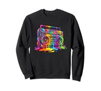 Boom Box Peinture Graffiti Multicolore des années 80 Sweatshirt