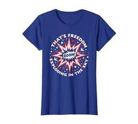 Boom! C'est la liberté Qui explose dans Le Ciel T-Shirt, Femme, Bleu Royal, S