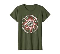 Boom! C'est la liberté Qui explose dans Le Ciel T-Shirt, Femme, Olive, S
