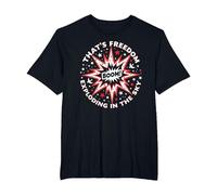 Boom! C'est la liberté Qui explose dans Le Ciel T-Shirt, Homme Grandes Tailles, Noir, 2X Tall