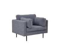 Fauteuil Design Bouclette "Boom" 110cm Gris Foncé