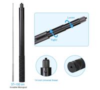 Boom GDAK-Perche à selfie en métal invisible édition arc-en-ciel,monopode évolutif pour Insta360 X2 bery,accessoires pour trépied GoPro,3m - Type 1.5m