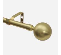BOOM JOG Tringle à rideaux extensible dorée de 76 cm à 136 cm de diamètre avec embouts en forme de boule de 25 mm de diamètre