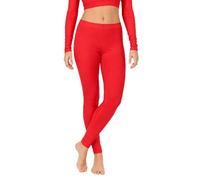BOOM Prime Filles Gymnastique Brillant Danse Lycra Collants sans Pieds Ballet Stretch Élastique Enfants Leggings (Rouge, 13-14)